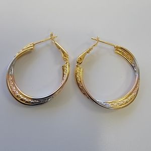 18k gold plated hoops